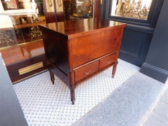 American Federal Southern Walnut Hinged Two Drawer Inlaid Sugar Chest, VA C 1820