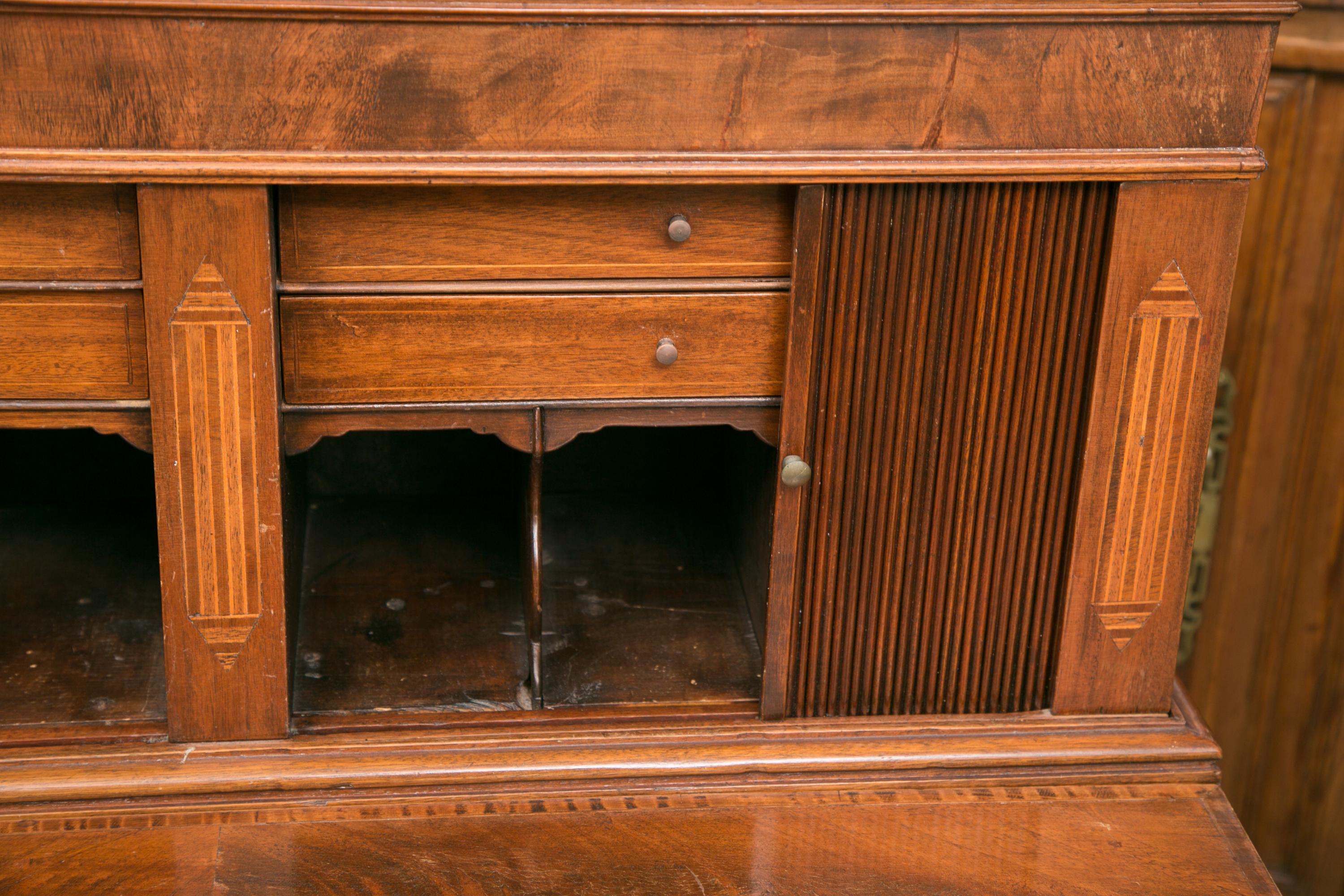 American Federal Writing Desk with Tambour Doors 3