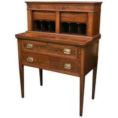 American Federal Writing Desk with Tambour Doors