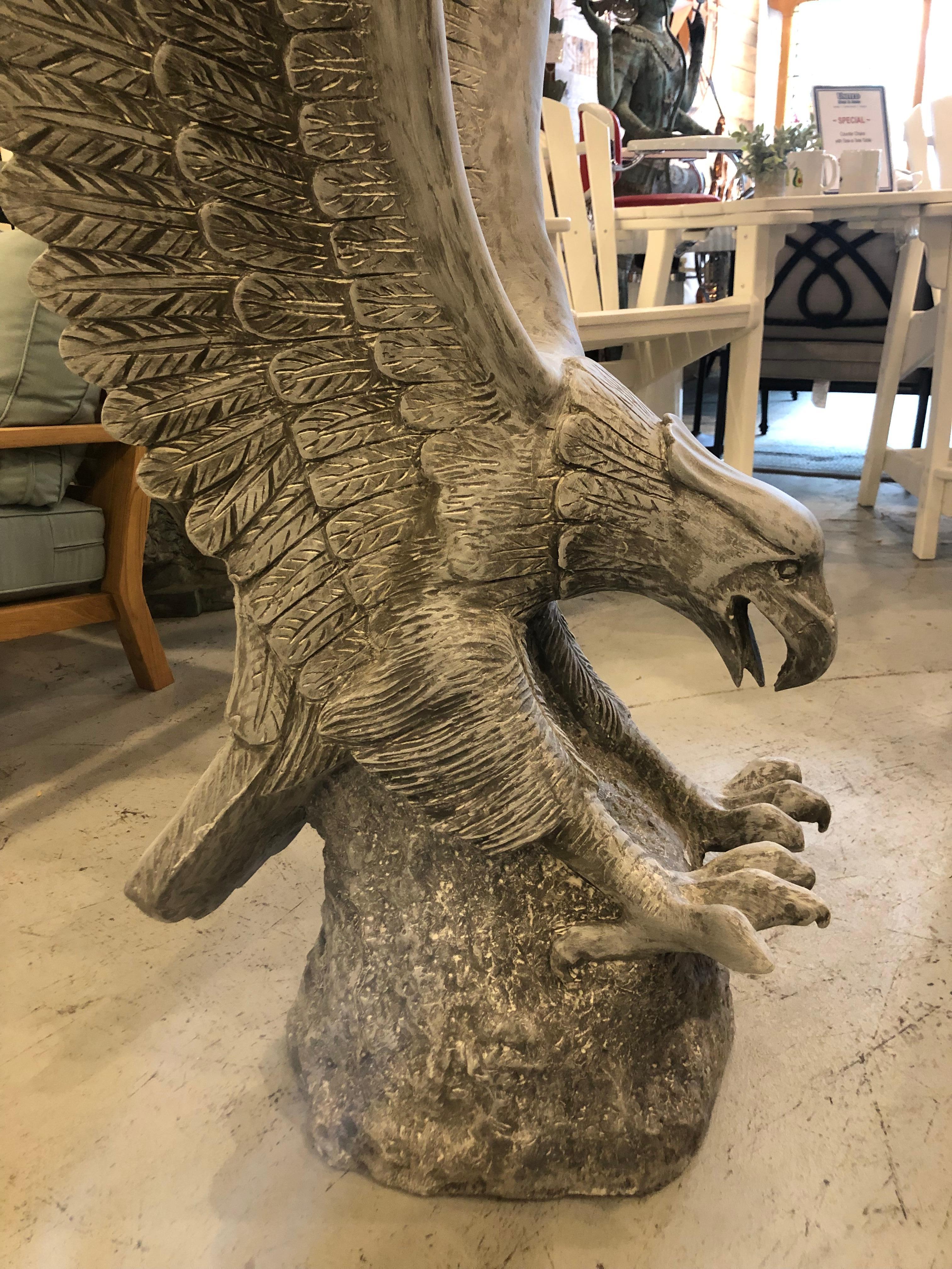 Contemporary American Fiberglass Eagle with Open Talons For Sale