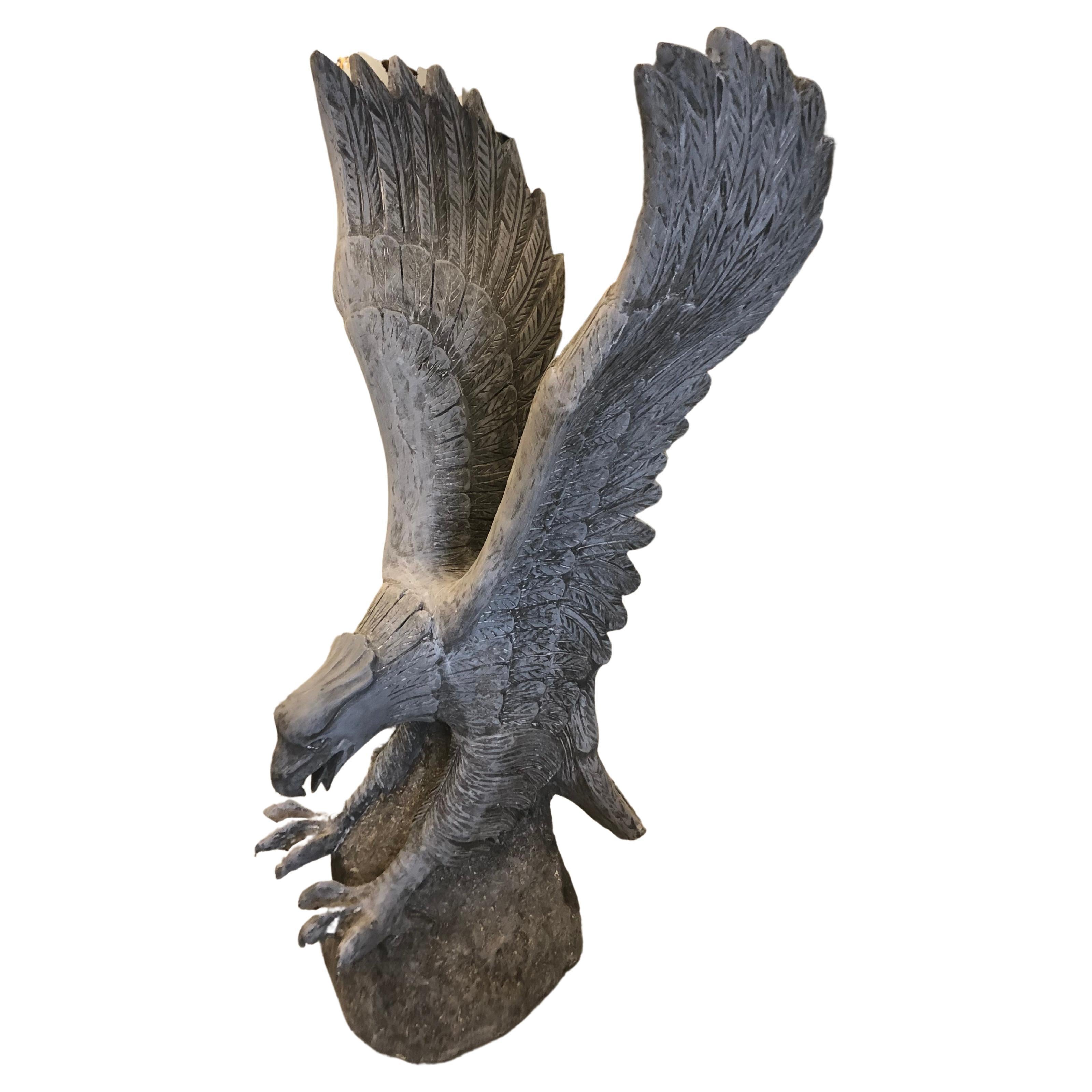 American Fiberglass Eagle with Open Talons For Sale