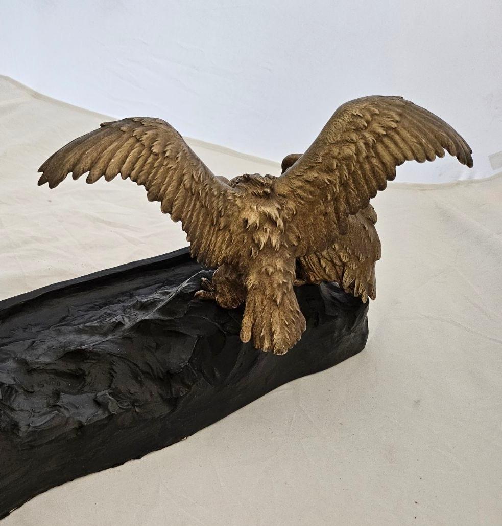 American Figural (Vultures) Bronze Inkwell For Sale 5