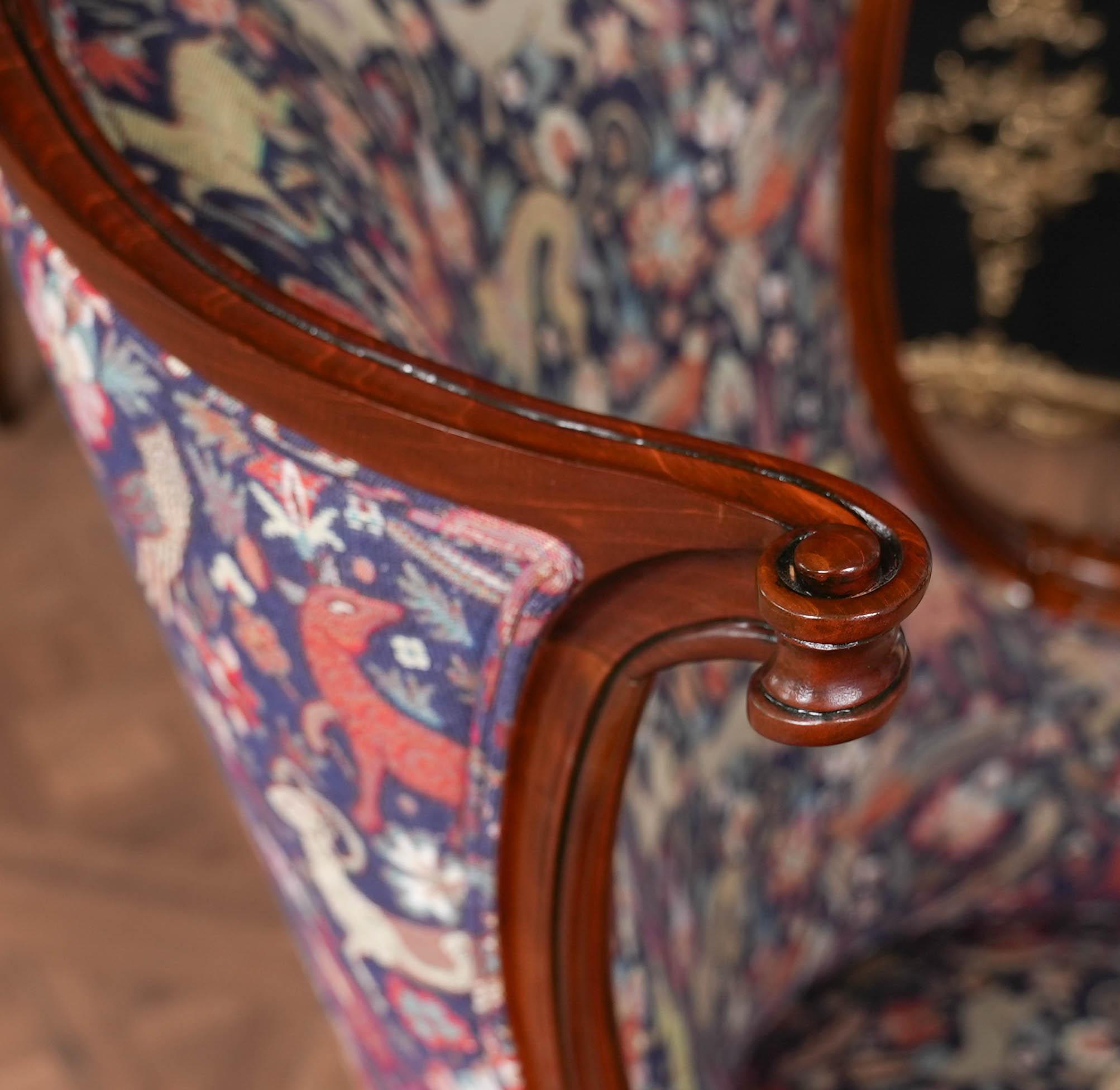 American Fireside Chair and Ottoman For Sale 4