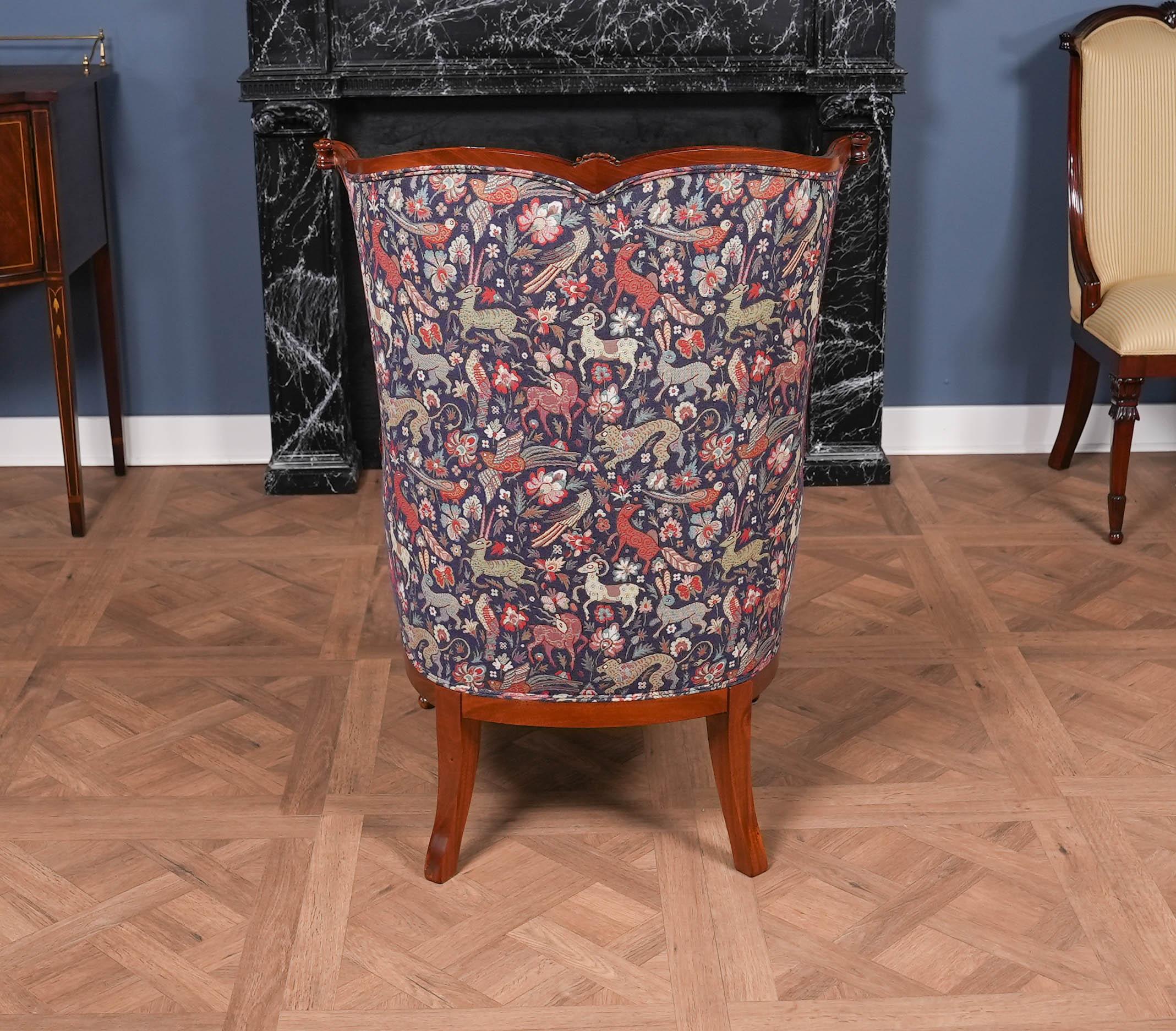 American Fireside Chair and Ottoman For Sale 7