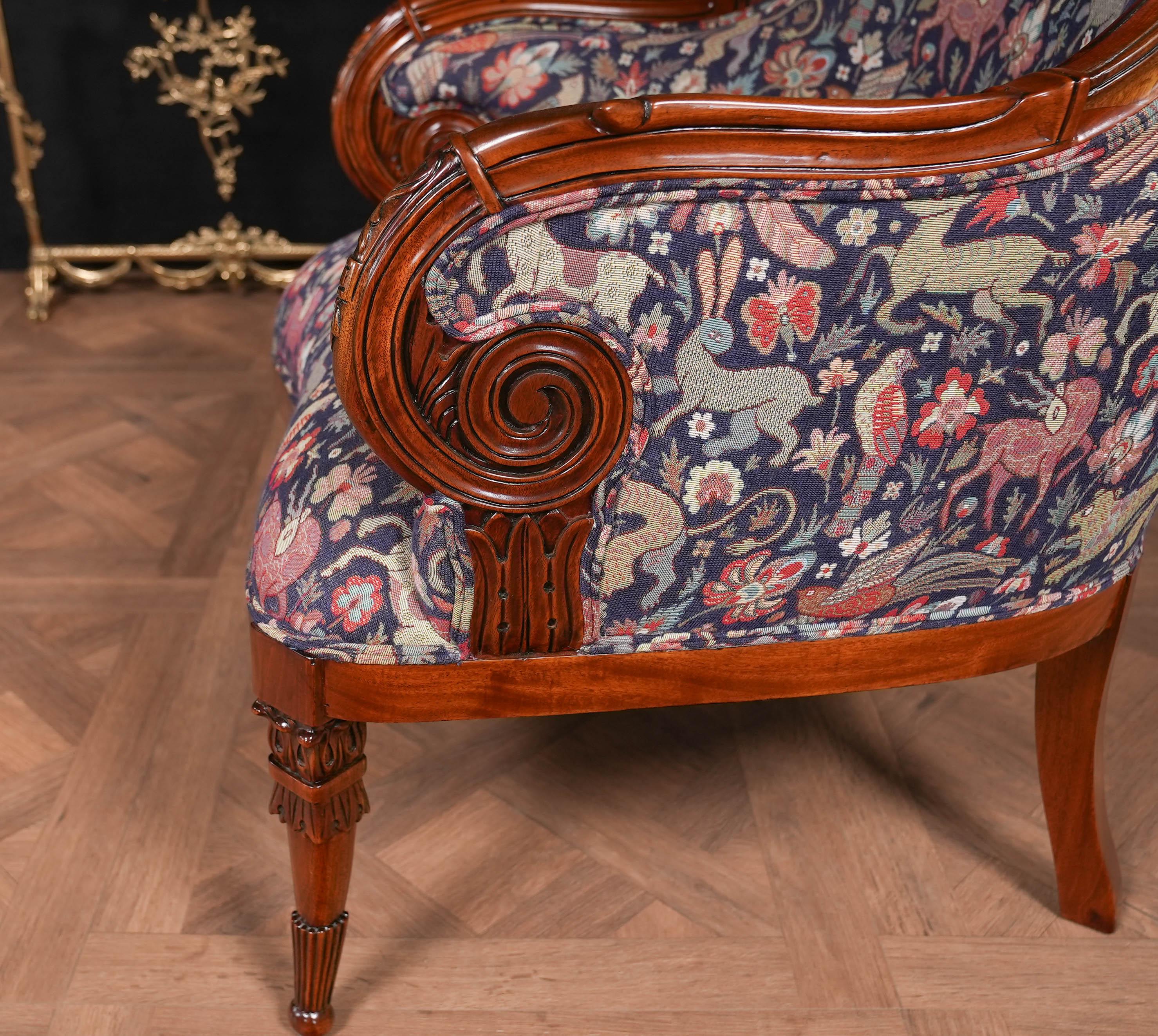 American Fireside Chair and Ottoman For Sale 9