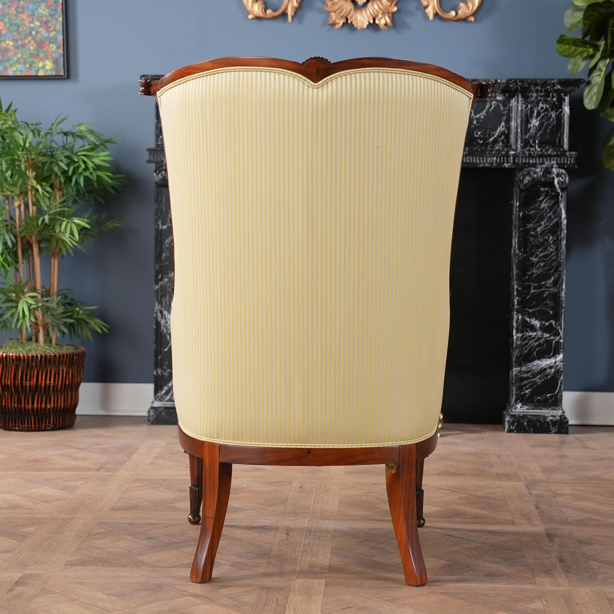 Contemporary American Fireside Chair For Sale