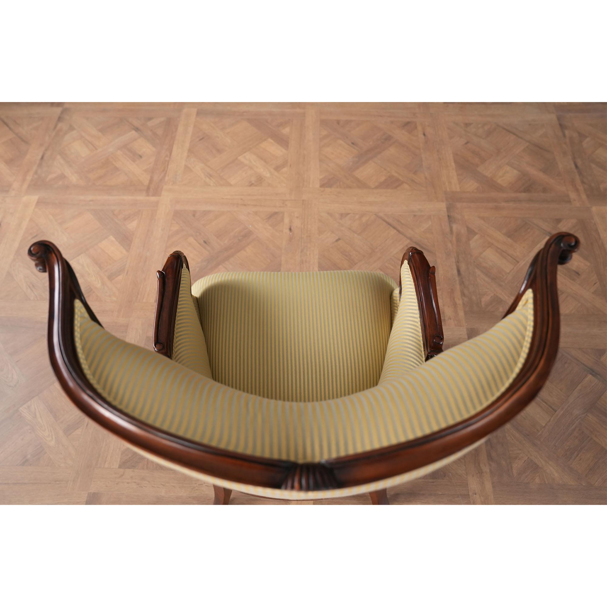 Mahogany American Fireside Chair For Sale