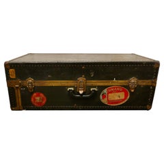 Antique American Fitted Steamer Trunk or Cabin Wardrobe by Luxor