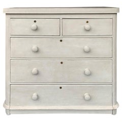American Five-Drawer Custom Painted Chest with Five Drawers, Wood Dowels