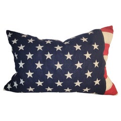 American Flag Double Sided Wool Pillow