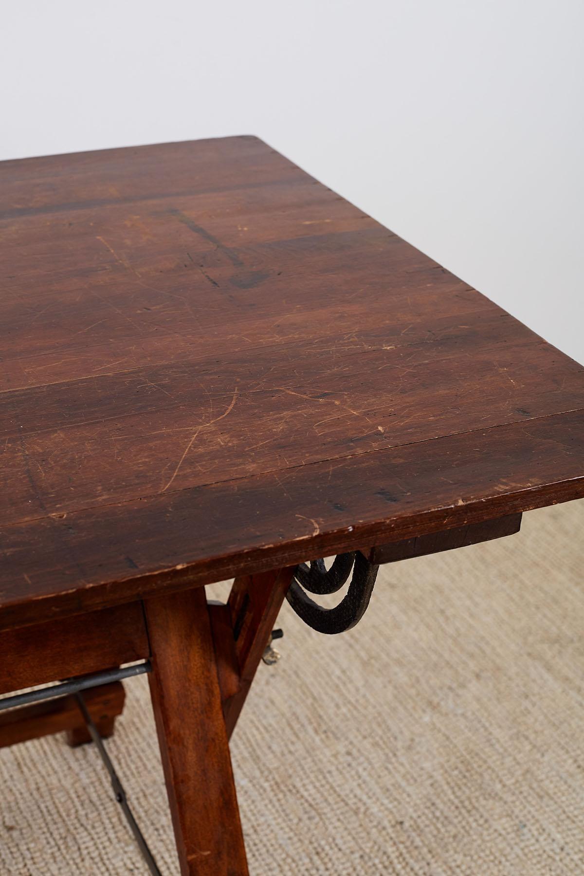 20th Century American Folding Drafting Table or Writing Table