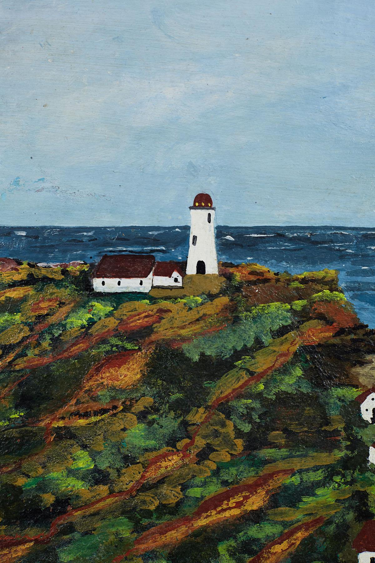 American Folk Art Cape Cod Painting of Lighthouse 5