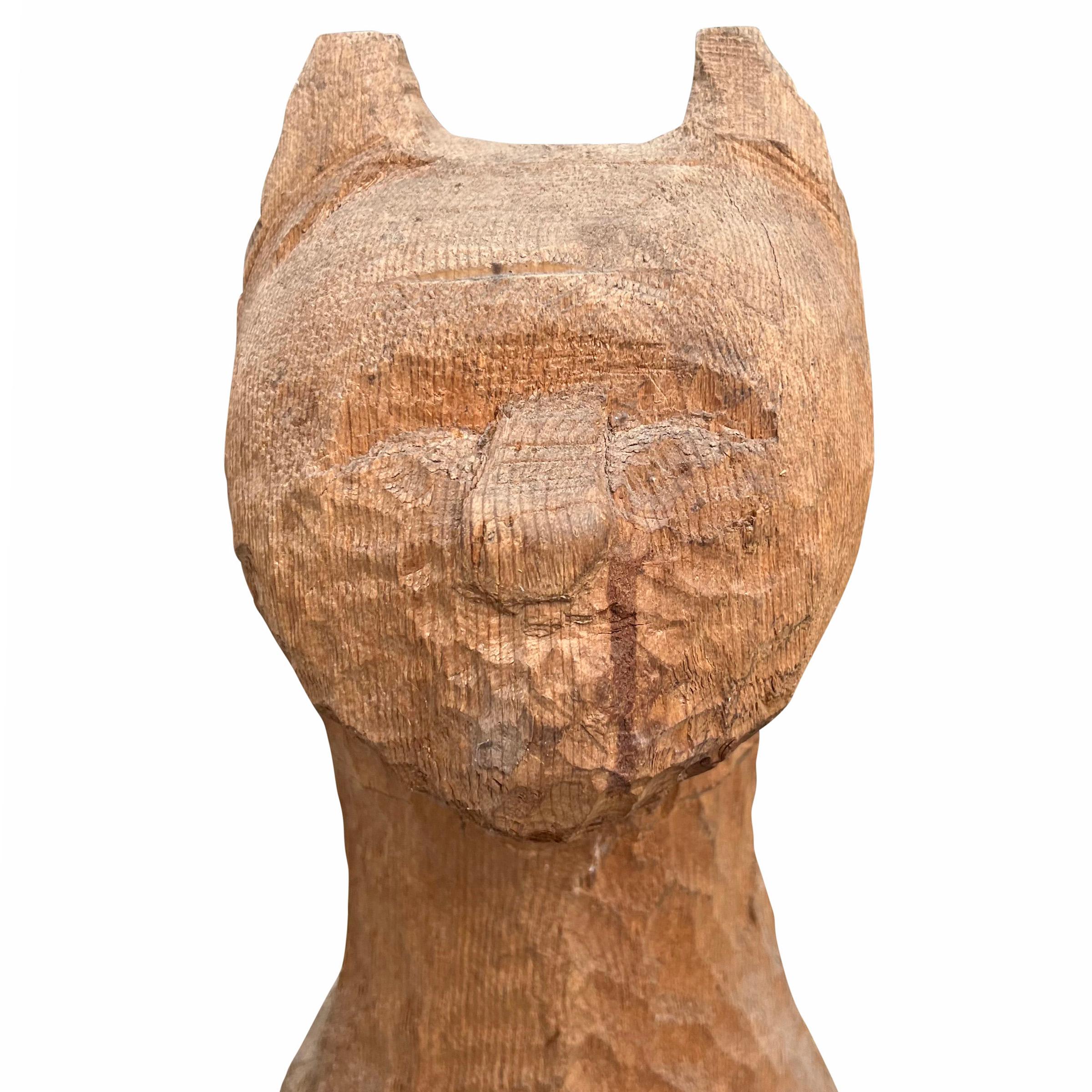 American Folk Art Carved Cat Sculpture For Sale 1