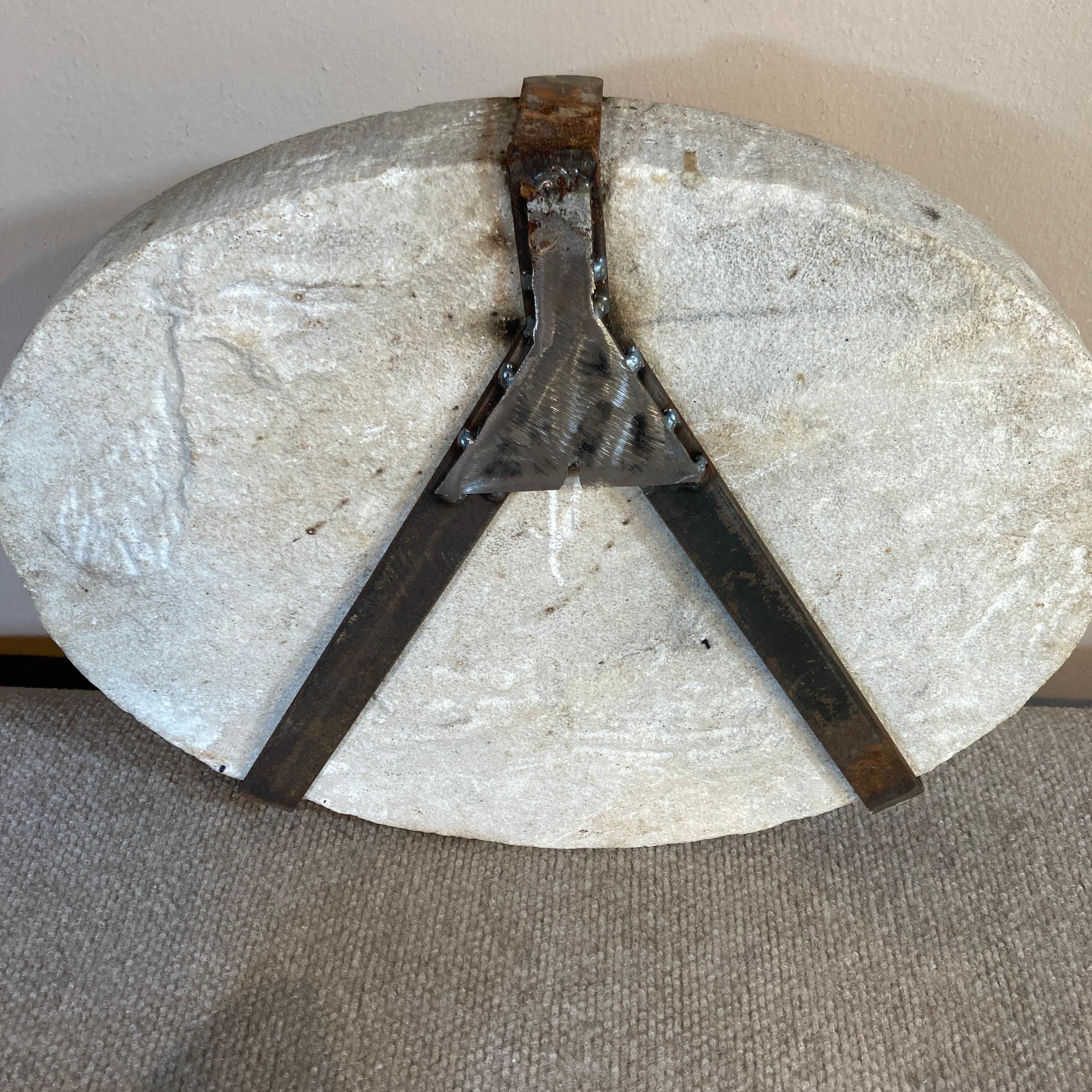 American Folk Art Carved Marble Oval Building Marker, Dated 1813 For Sale 2