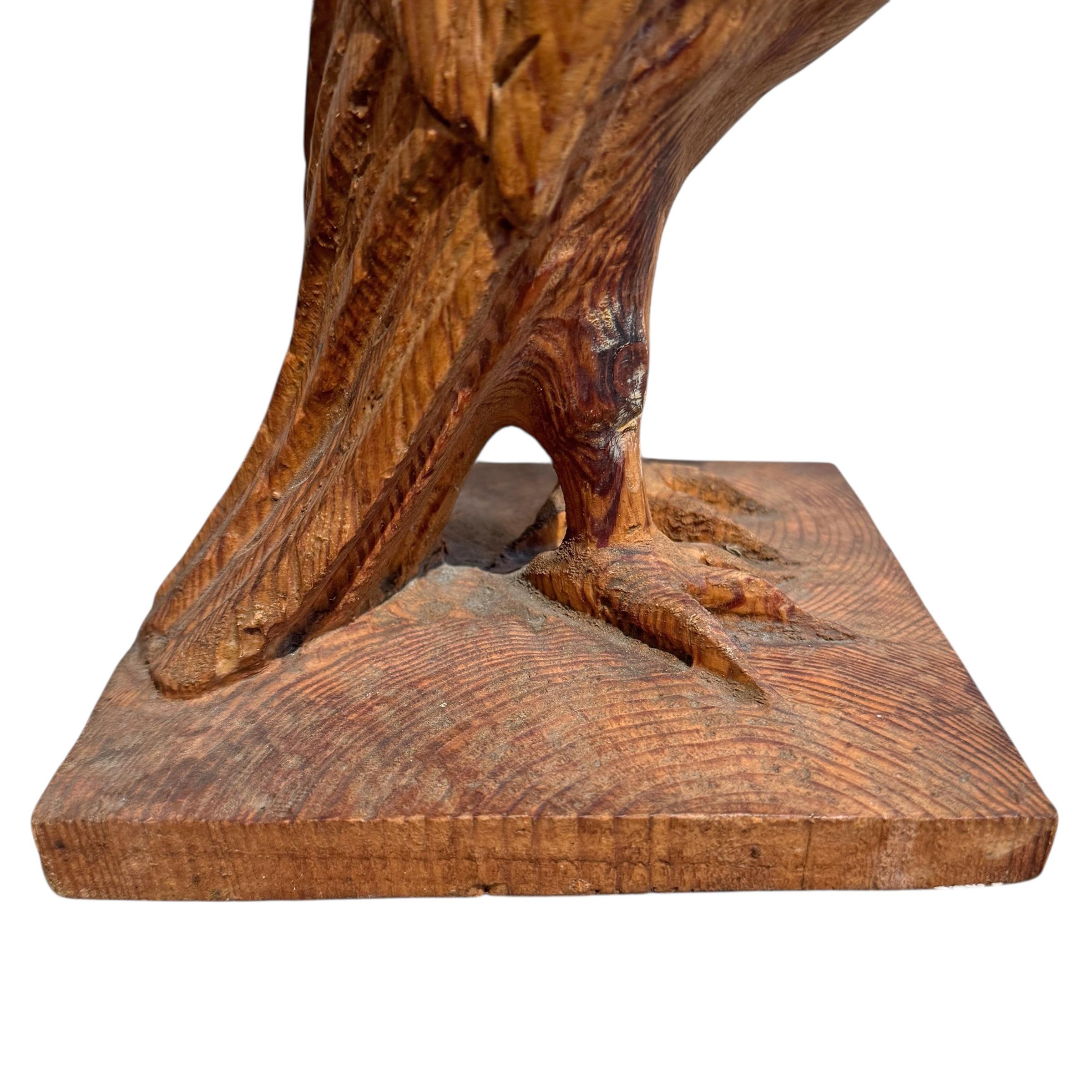 American Folk Art Carved Pine Eagle For Sale 6