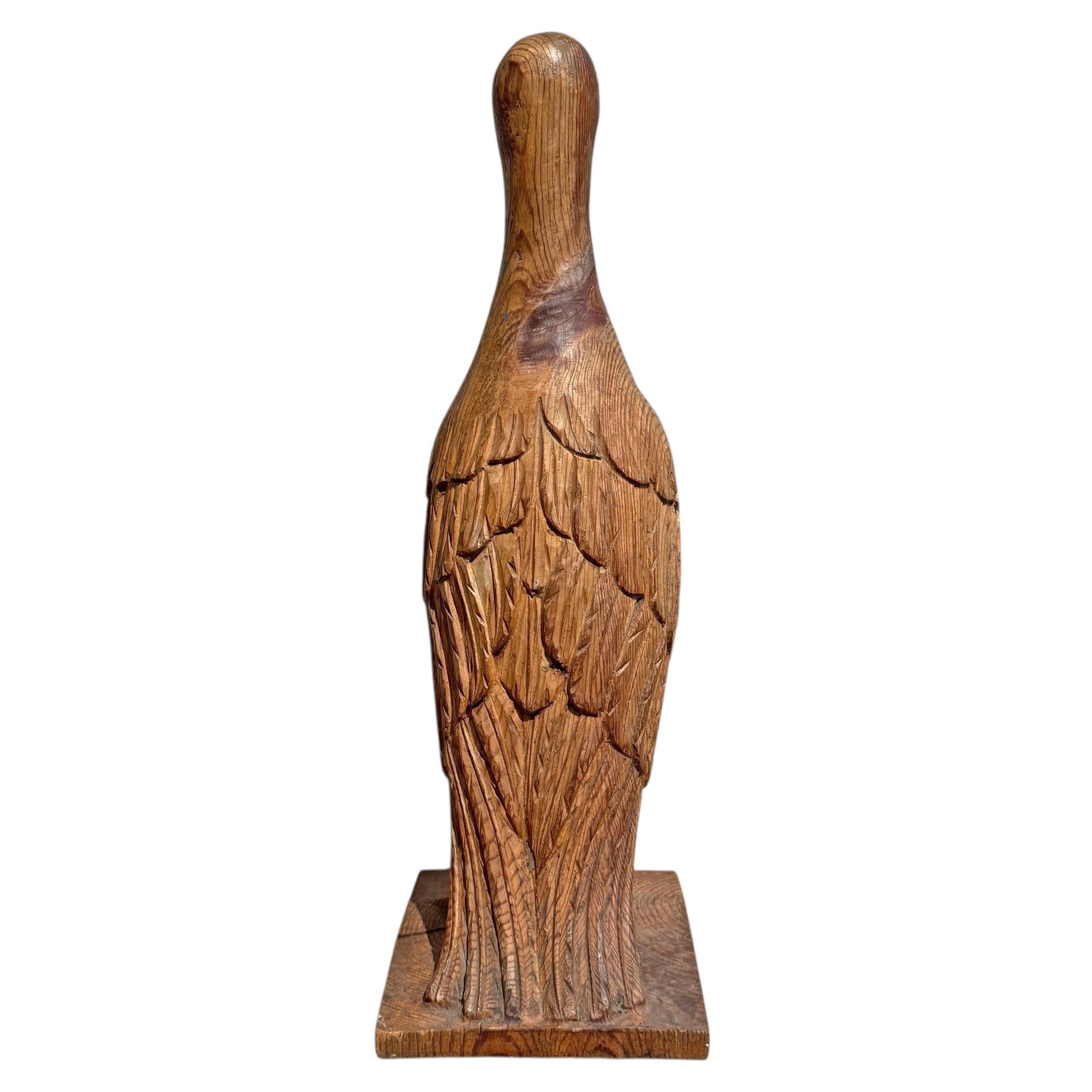 American Folk Art Carved Pine Eagle In Good Condition For Sale In Chicago, IL