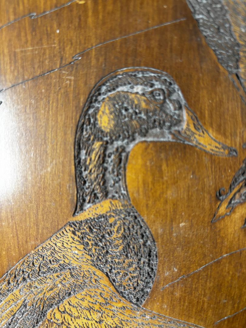 American Folk Art  Five Flying Ducks Signed E.H. Hart For Sale 4