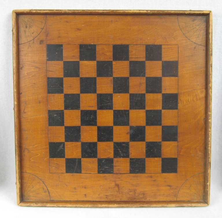 Look at the wonderful original patina on this game board. What a great conversation piece or wall hanging. True Americana decor. Be sure to check our storefront for many more decorating ideas, from primitives, Machine age, Mid-Century Modern, and