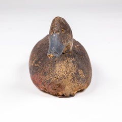 American Folk Art Hand-Carved and Painted Wooden Decoy Duck, Early 20th Century
