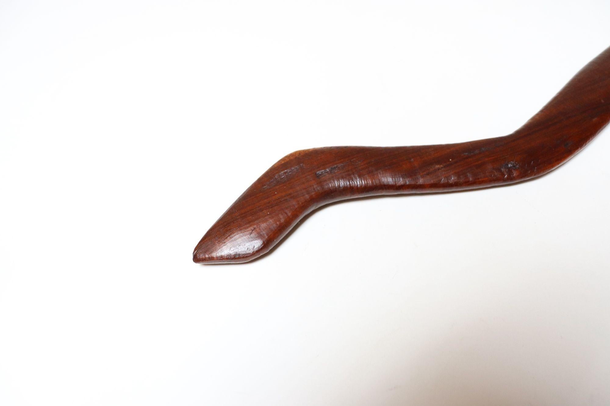 Palissandro Serpente in legno di palissandro intagliato a mano in stile folk americano in vendita