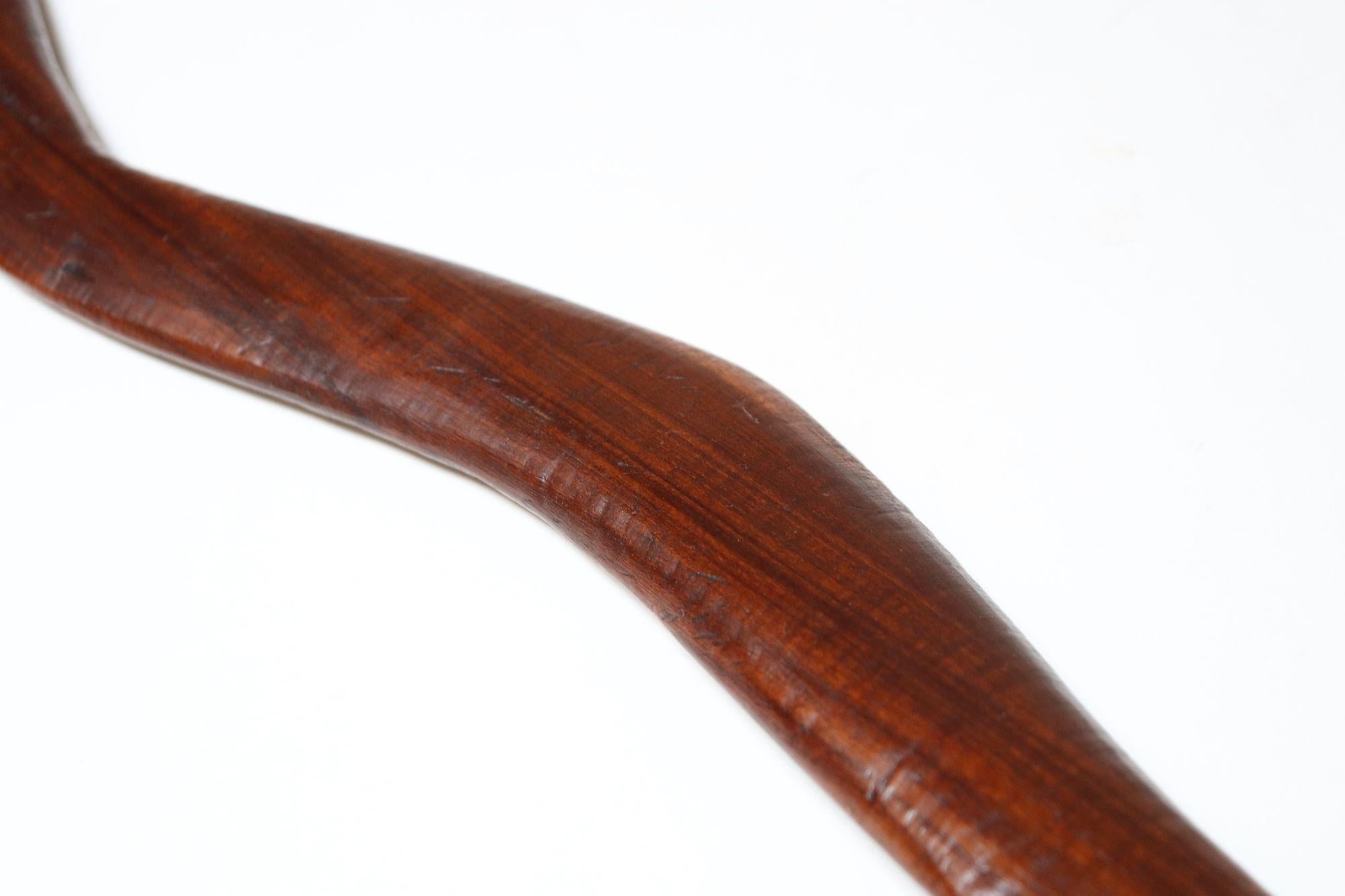 Serpente in legno di palissandro intagliato a mano in stile folk americano in vendita 4