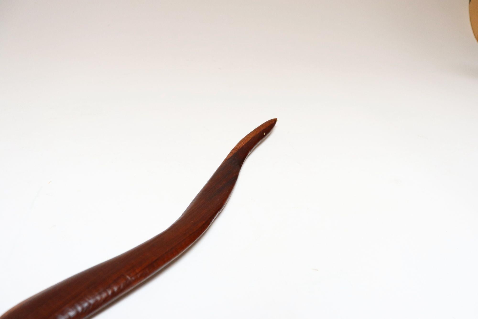 Serpente in legno di palissandro intagliato a mano in stile folk americano in vendita 6