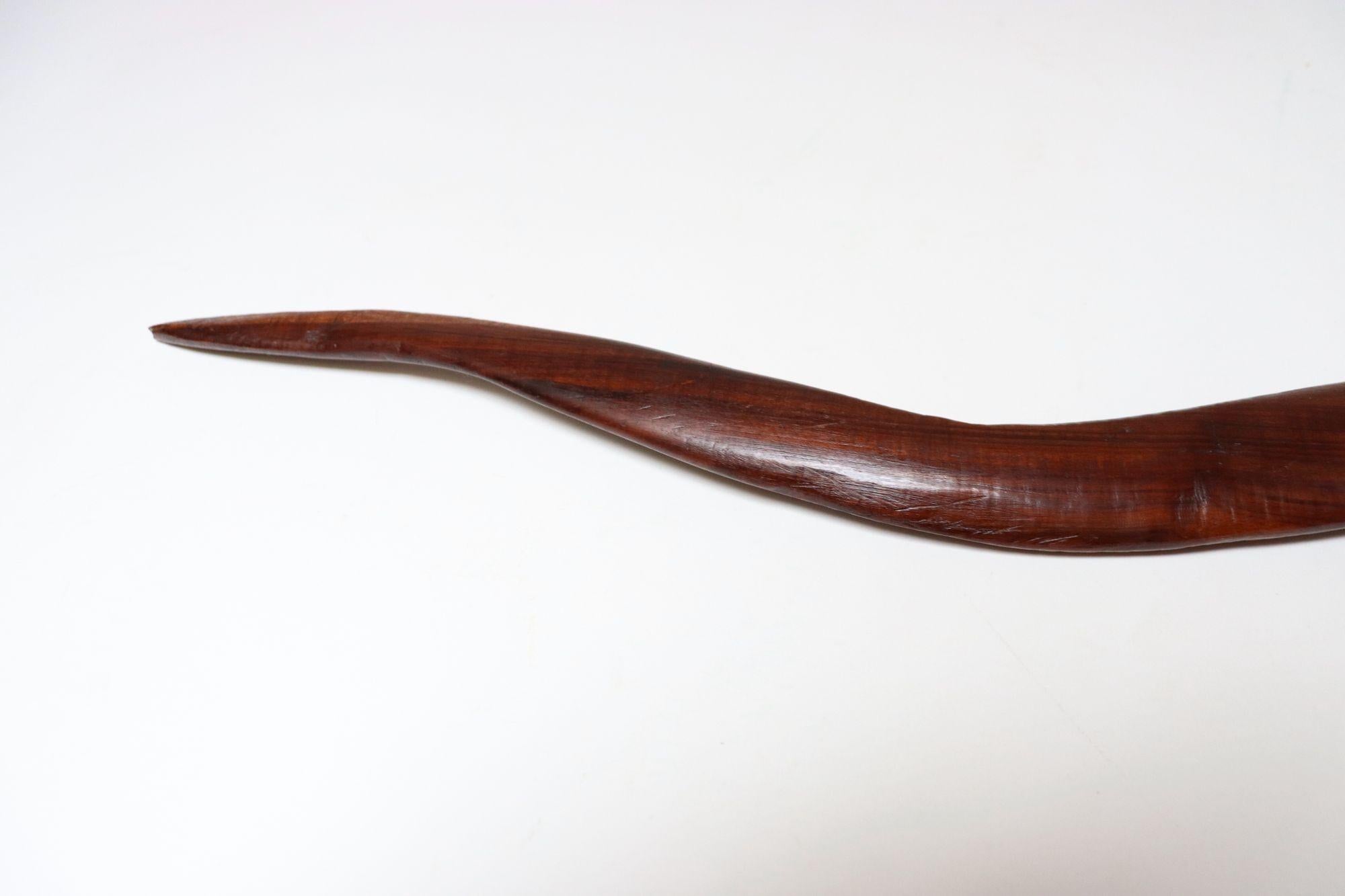 Serpente in legno di palissandro intagliato a mano in stile folk americano in vendita 7