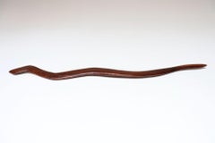 American Folk Art Hand-Carved Rosewood Snake