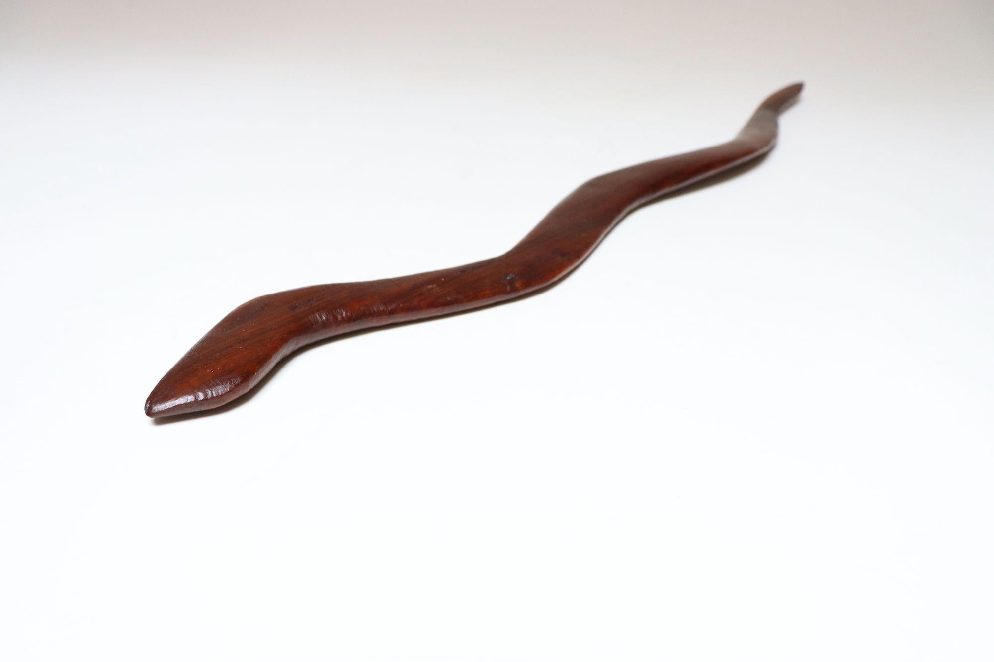 Serpente in legno di palissandro intagliato a mano in stile folk americano in vendita 8