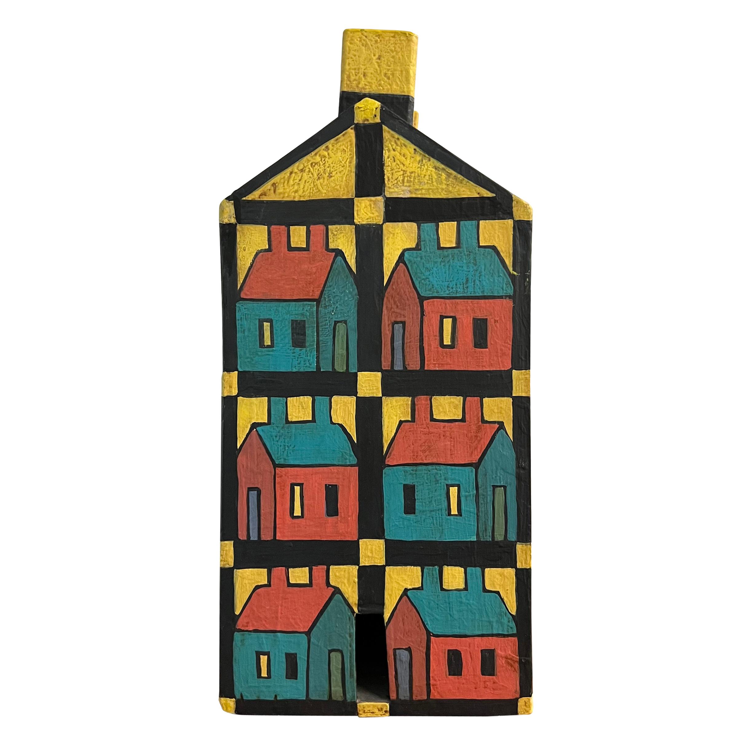 American Folk Art House Sculpture In Good Condition For Sale In Chicago, IL