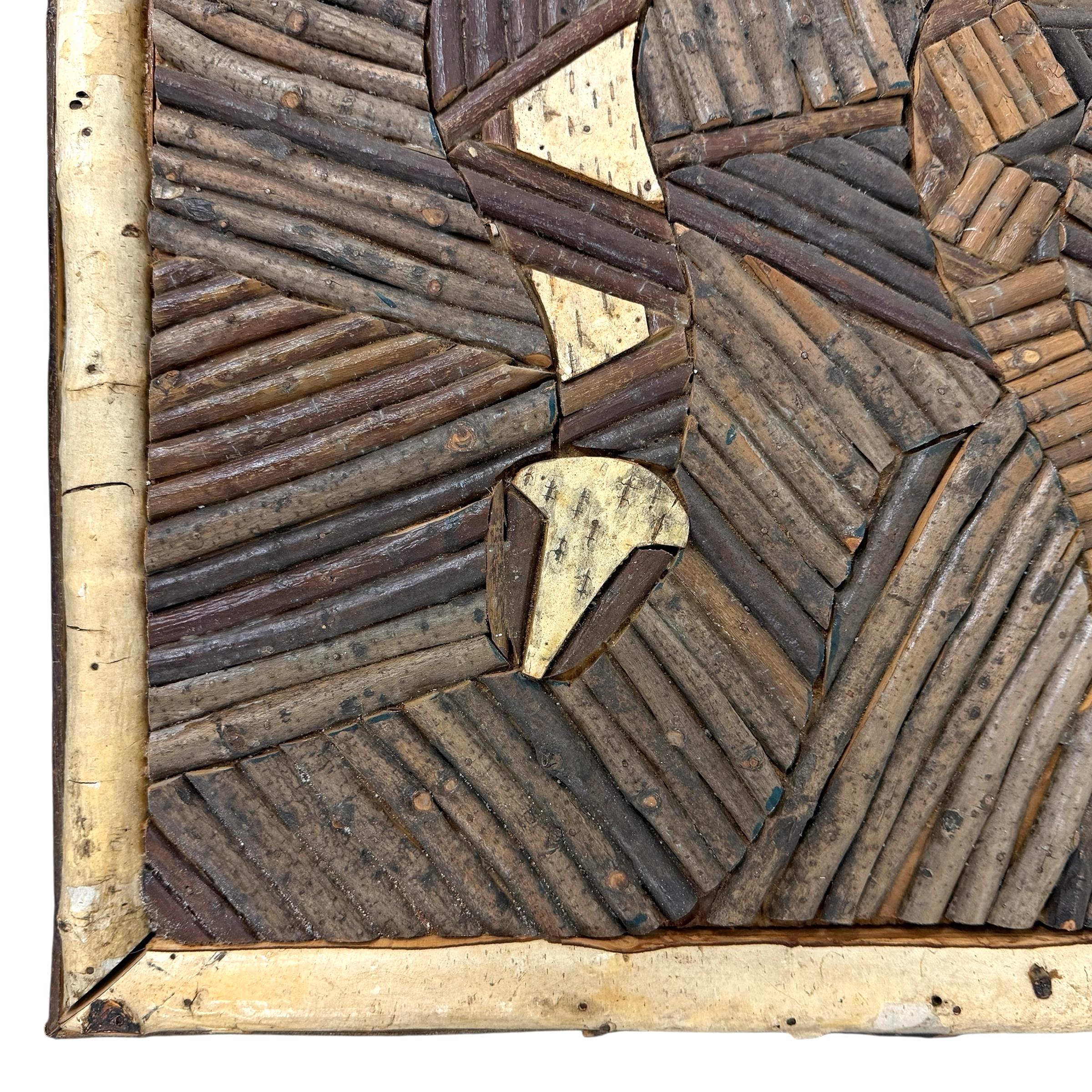 Table à serpent en bois de rameaux et bois de racines incrusté d'art populaire américain en vente 2