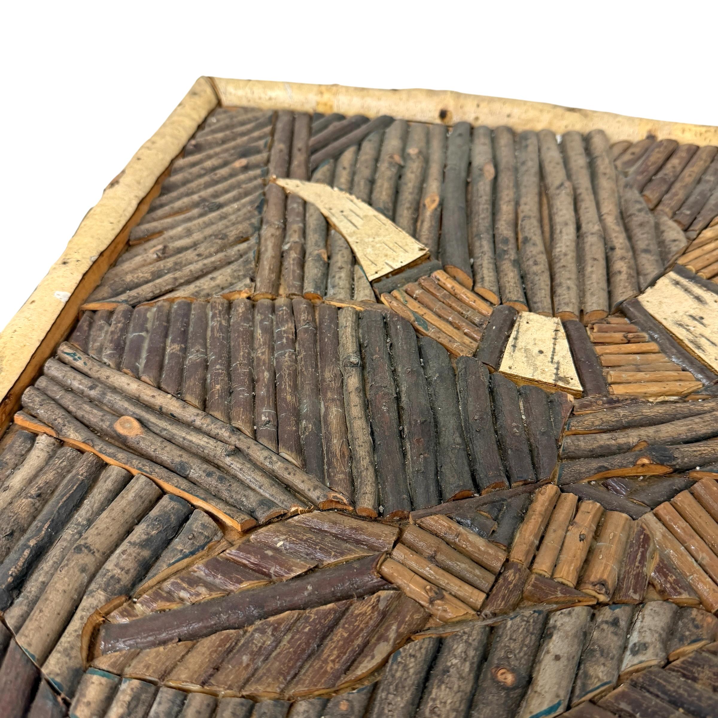 Table à serpent en bois de rameaux et bois de racines incrusté d'art populaire américain en vente 4