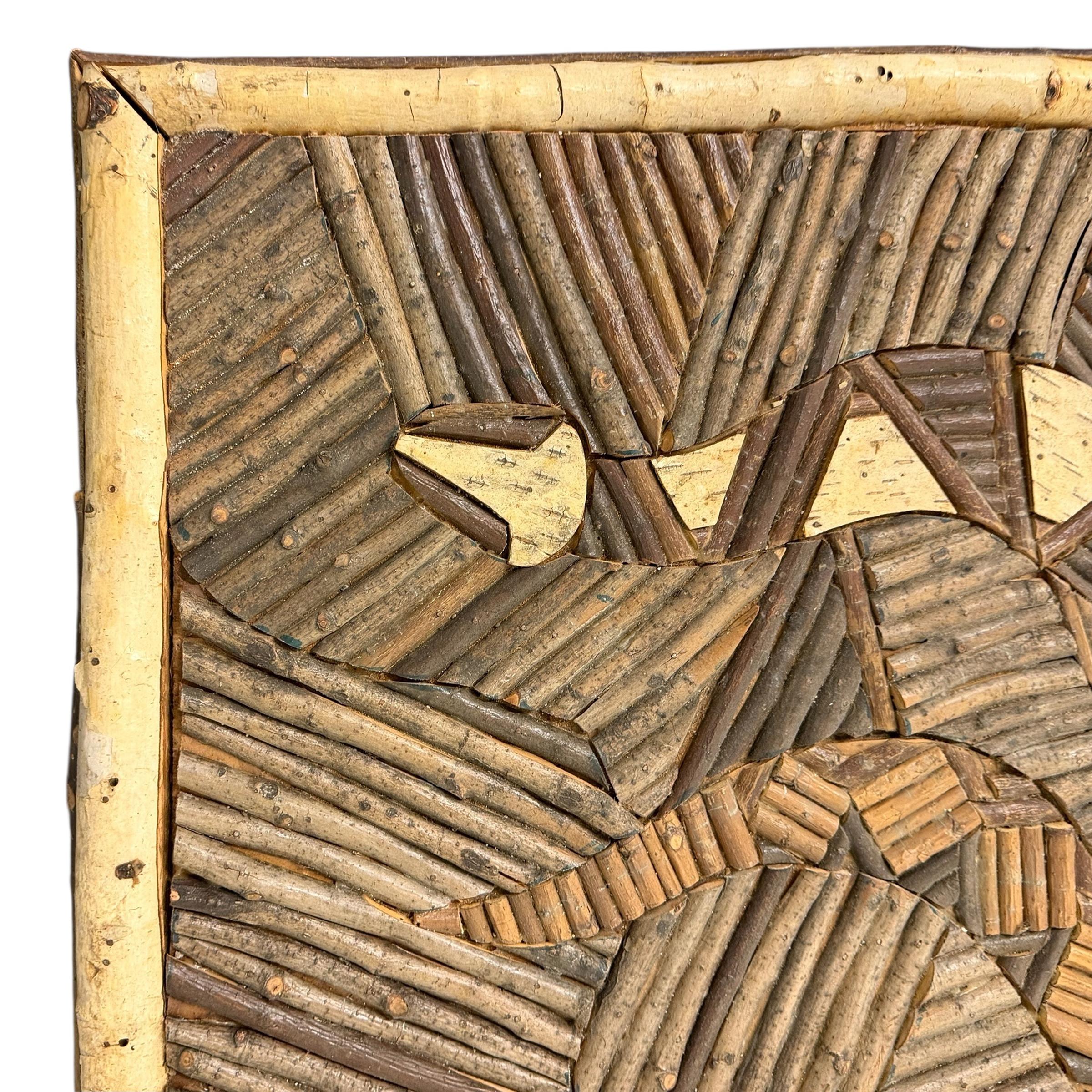 Table à serpent en bois de rameaux et bois de racines incrusté d'art populaire américain en vente 6