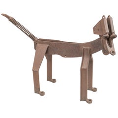 American Folk Art, Junk Metal Dog, Mid-20th Century