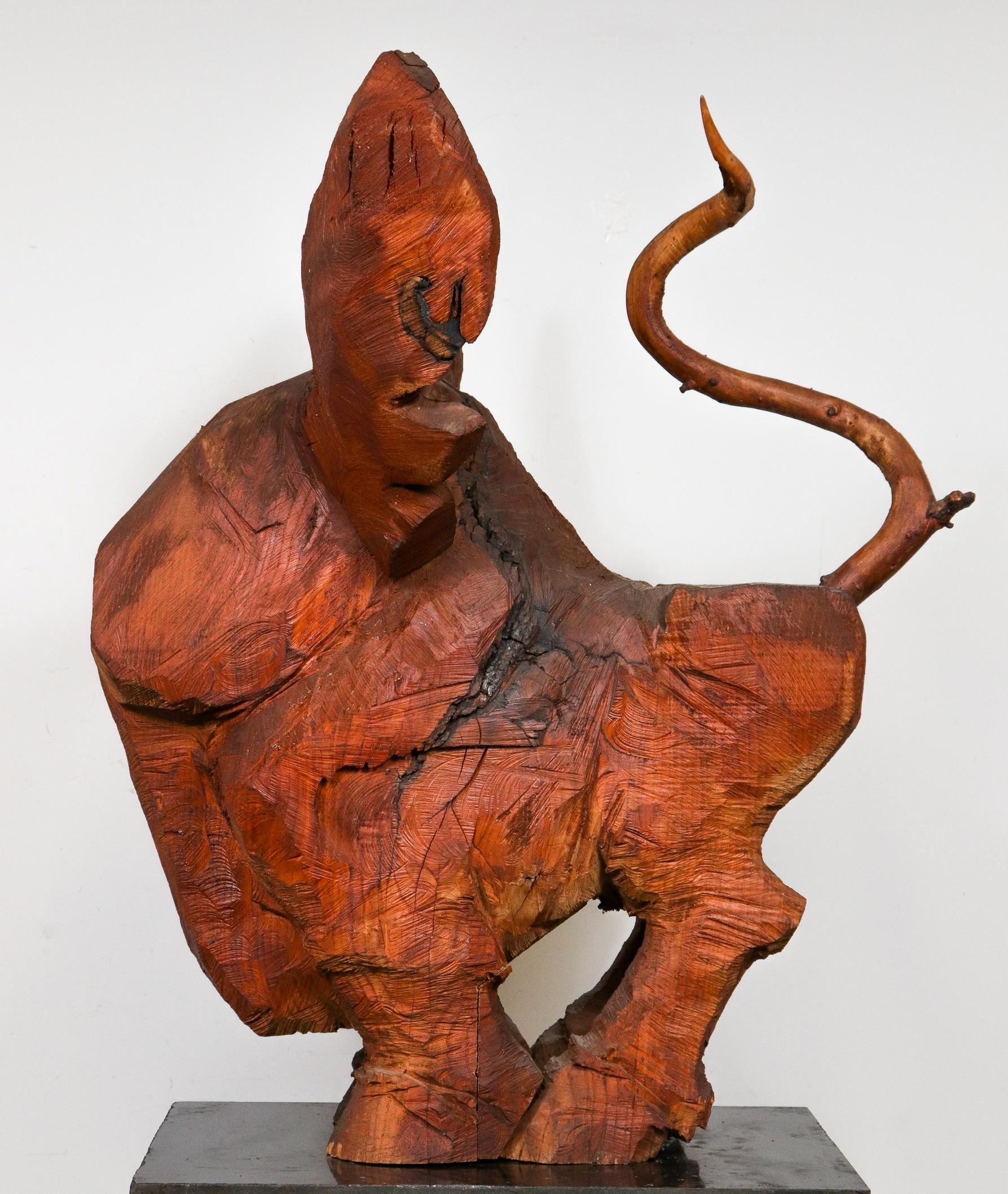 Großer geschnitzter Elefant oder Donkey aus Holz, amerikanische Volkskunst (20. Jahrhundert) im Angebot