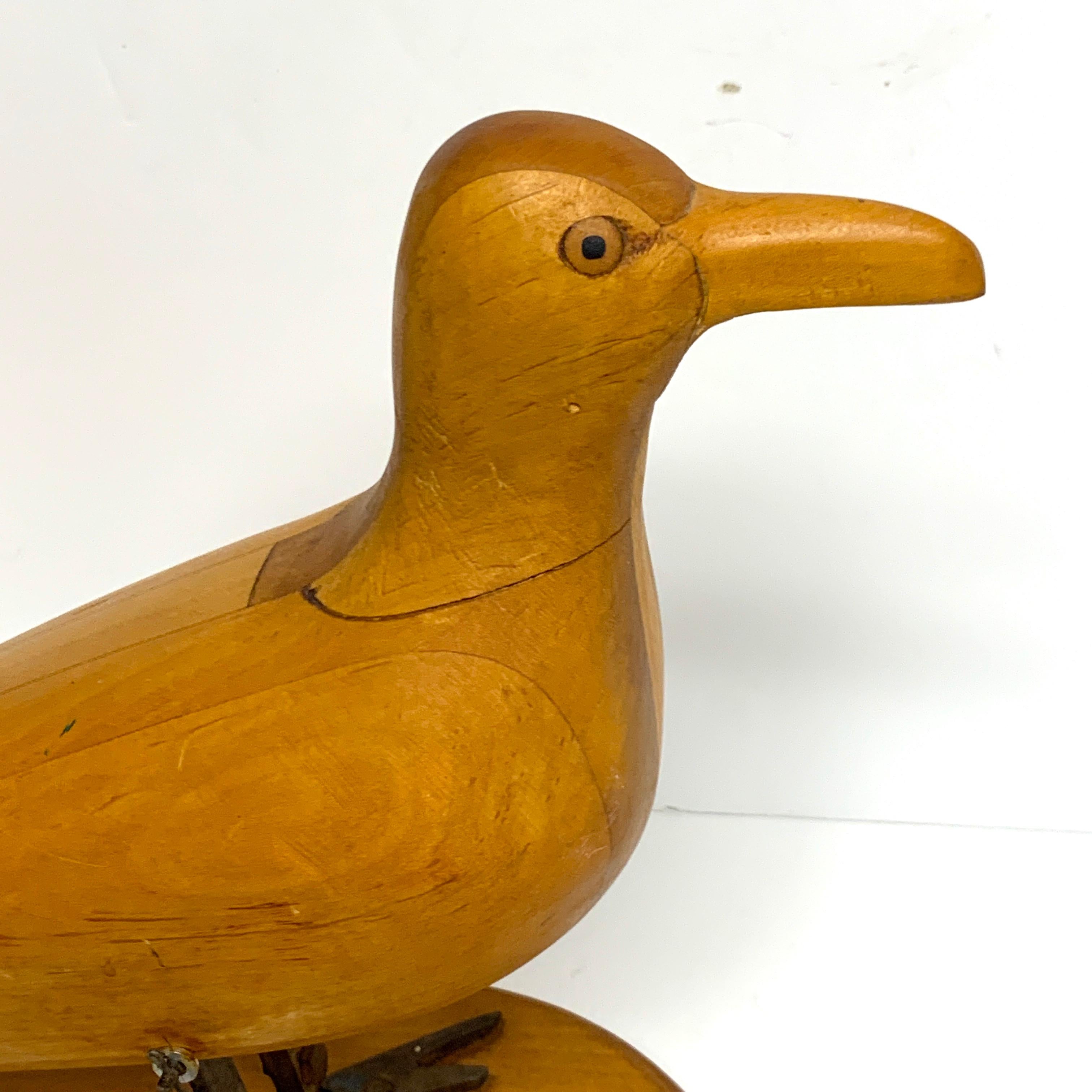 American Folk Art Mechanical Seagull Sculpture 9