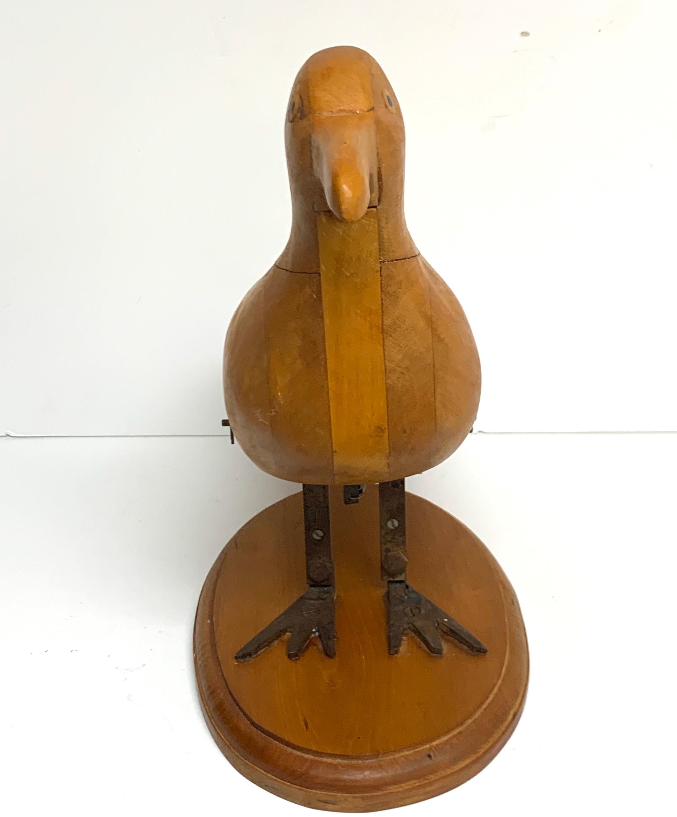 Metal American Folk Art Mechanical Seagull Sculpture