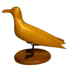 American Folk Art Mechanical Seagull Sculpture