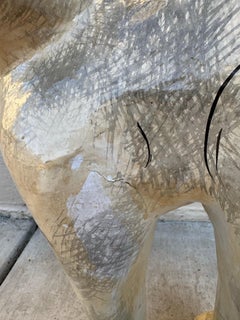 American Folk Art Paper Mâché Hand-Painted Cat Sculpture