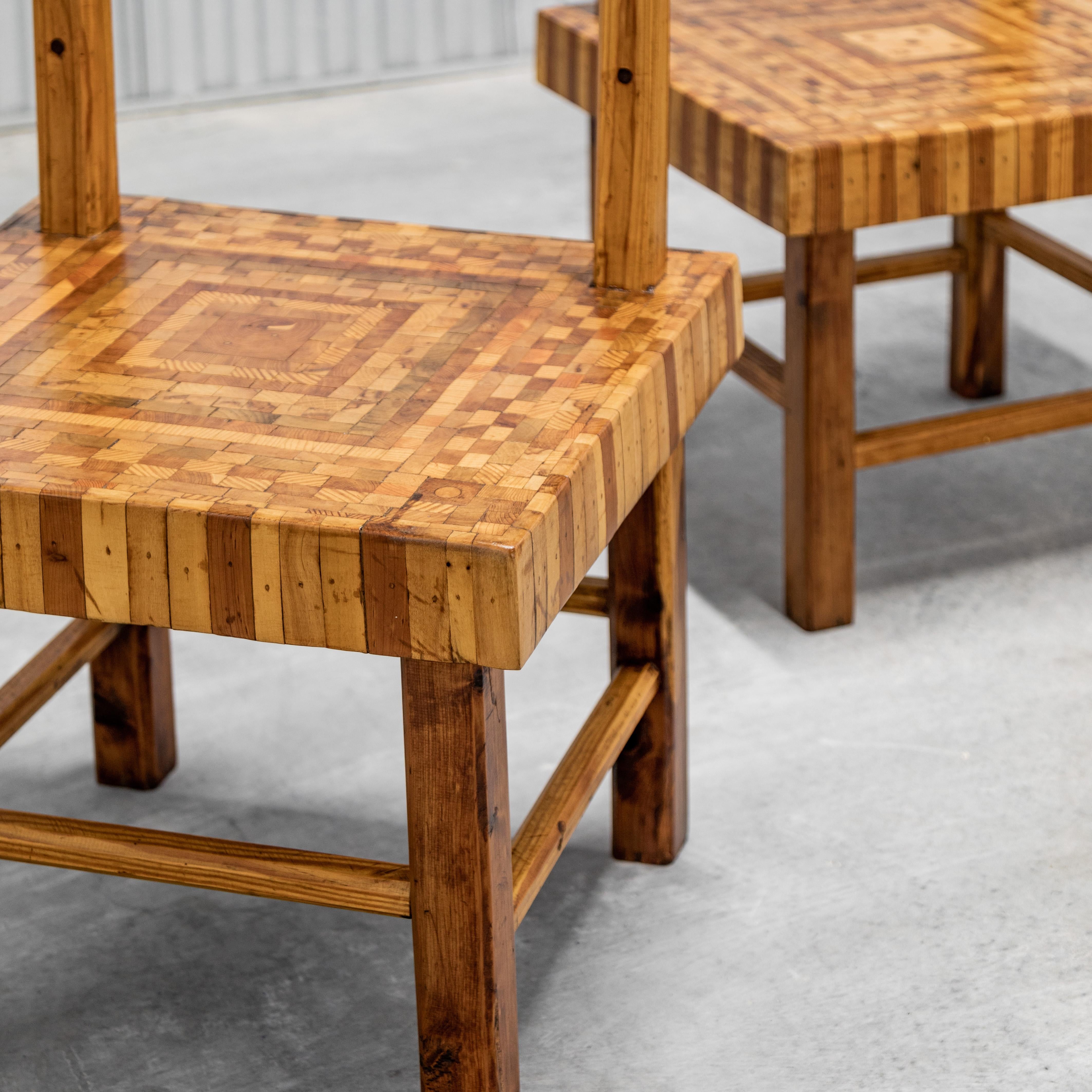 American Folk Art Parquet Chairs For Sale 4