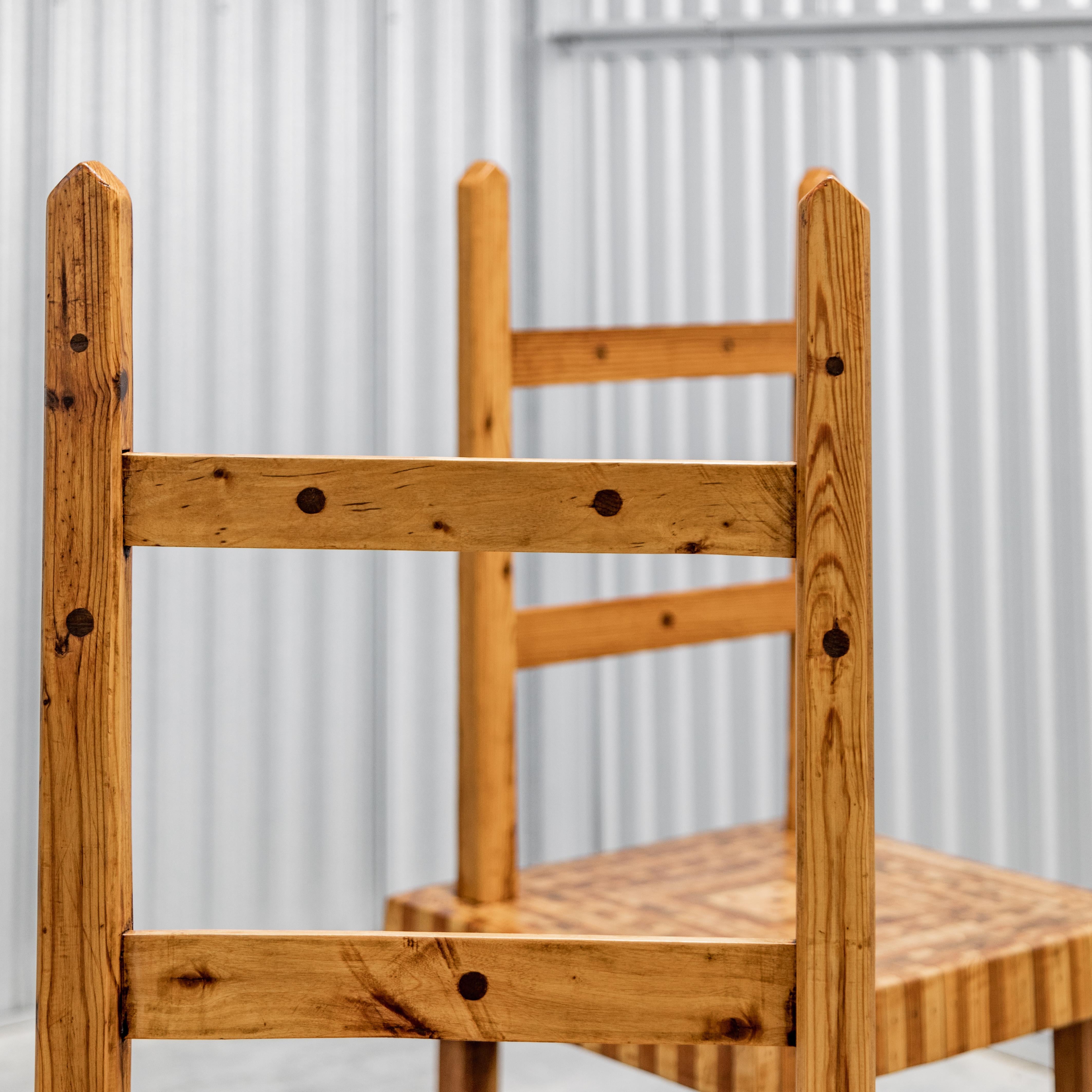 American Folk Art Parquet Chairs For Sale 7