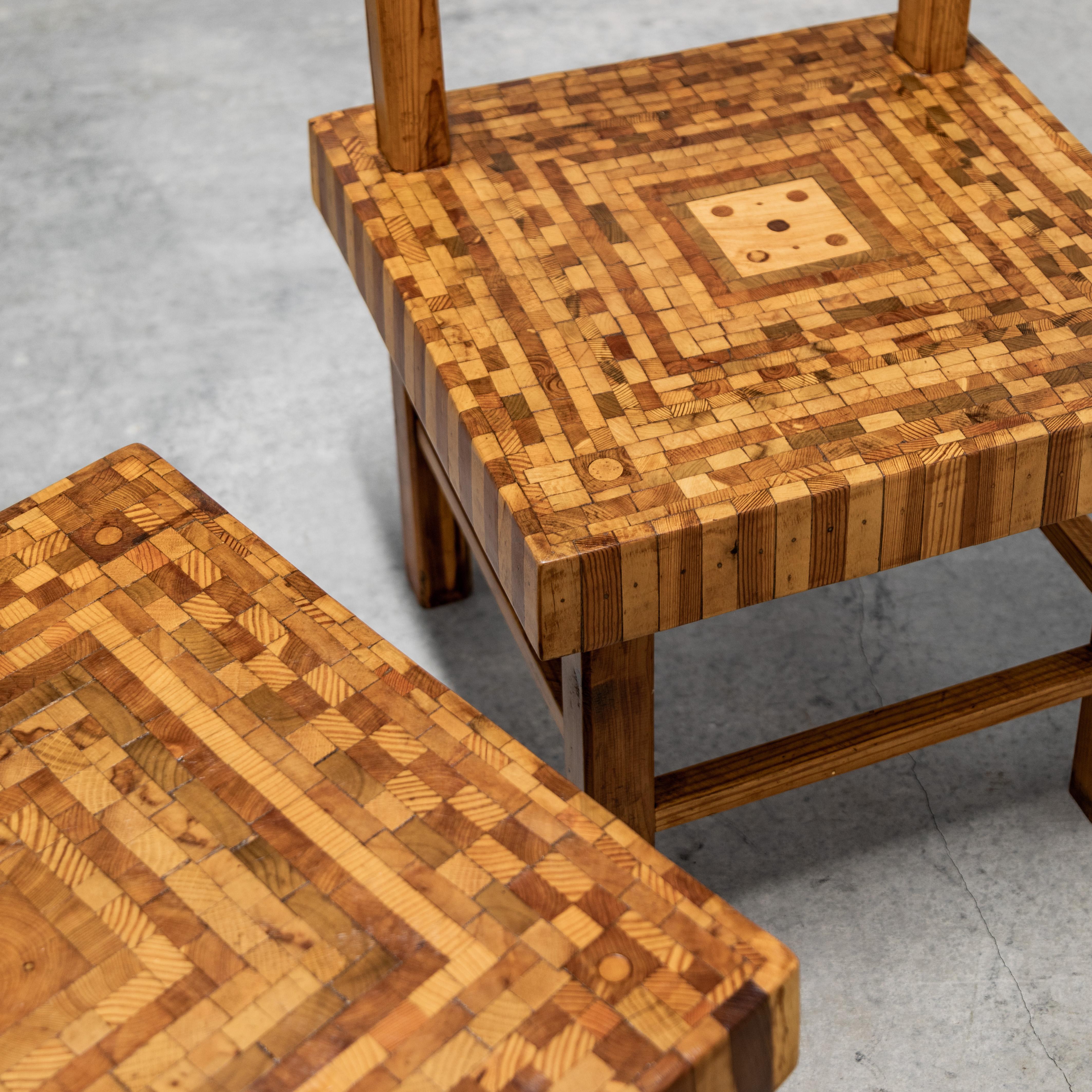 American Folk Art Parquet Chairs For Sale 8