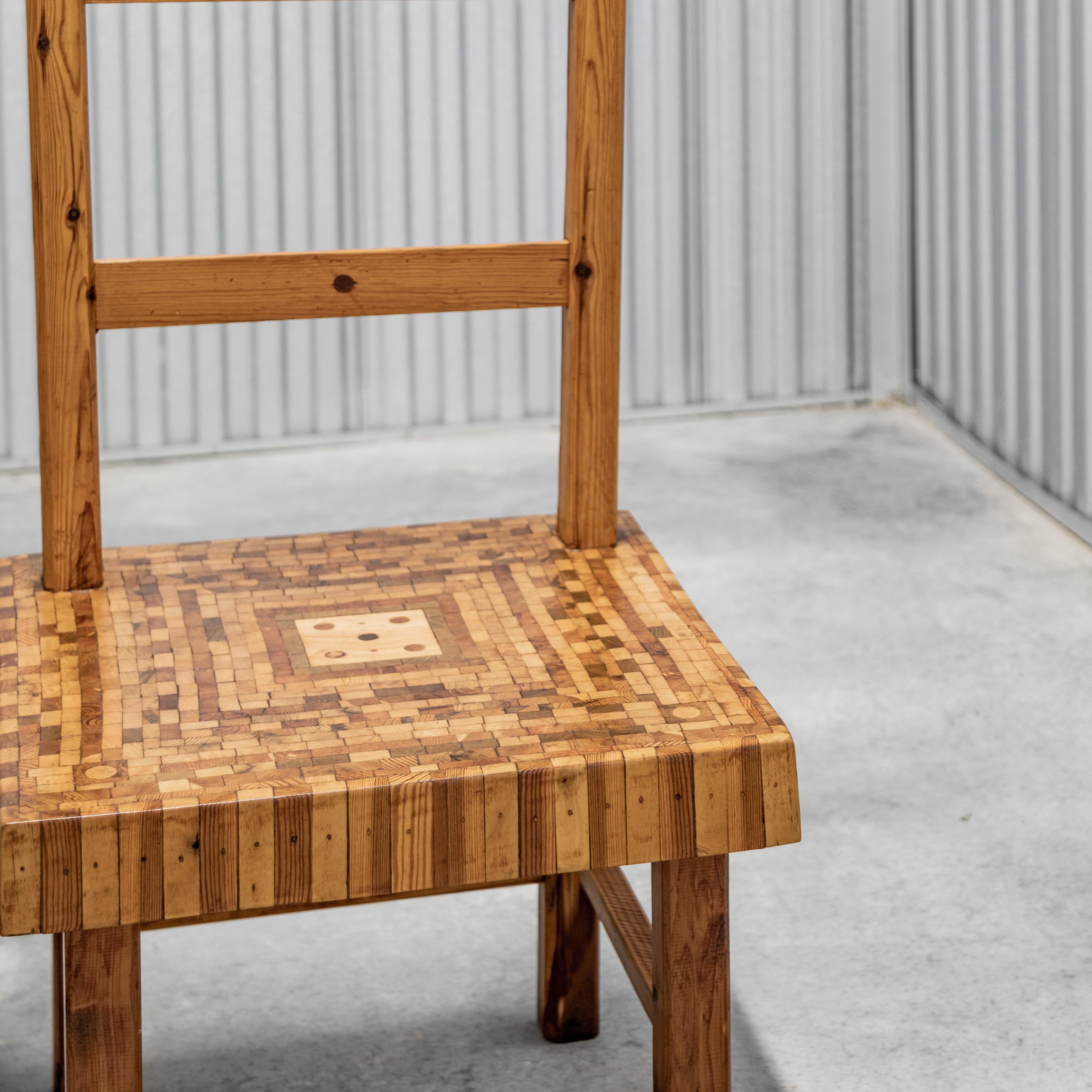 American Folk Art Parquet Chairs For Sale 1
