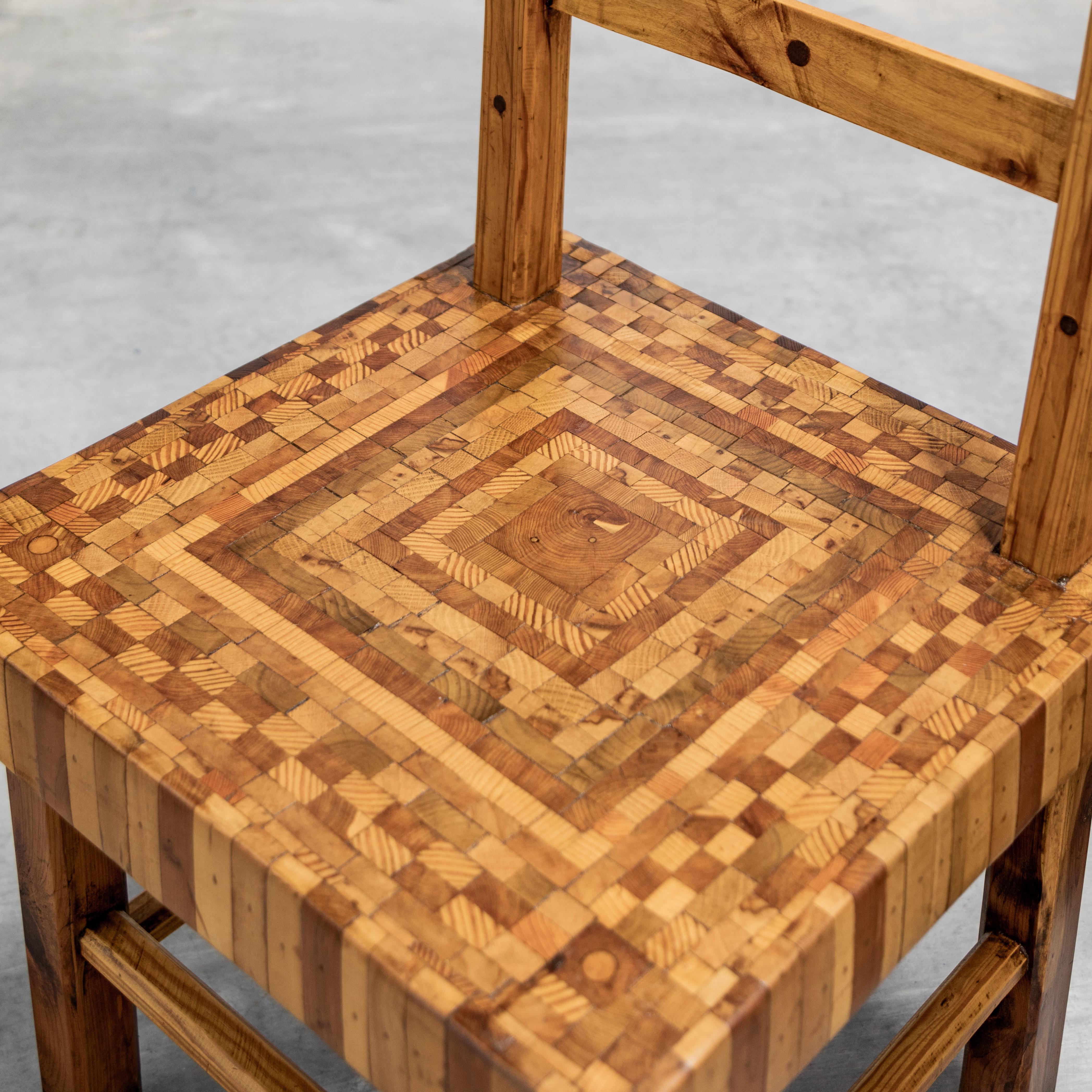 American Folk Art Parquet Chairs For Sale 3
