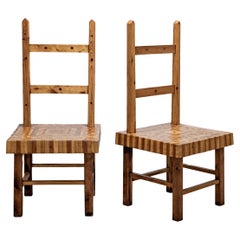 American Folk Art Parquet Chairs