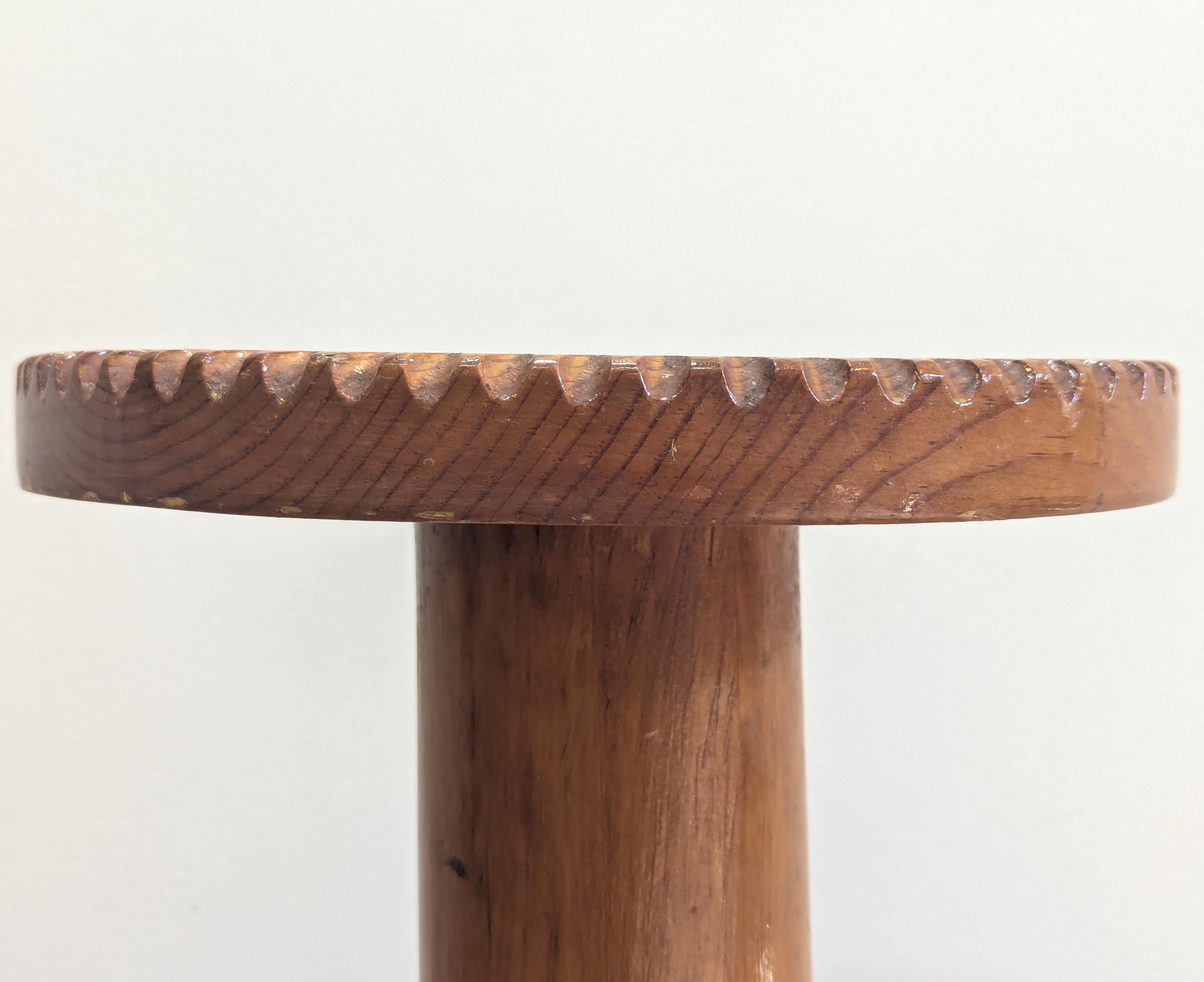 American Folk Art Pedestal Table 1