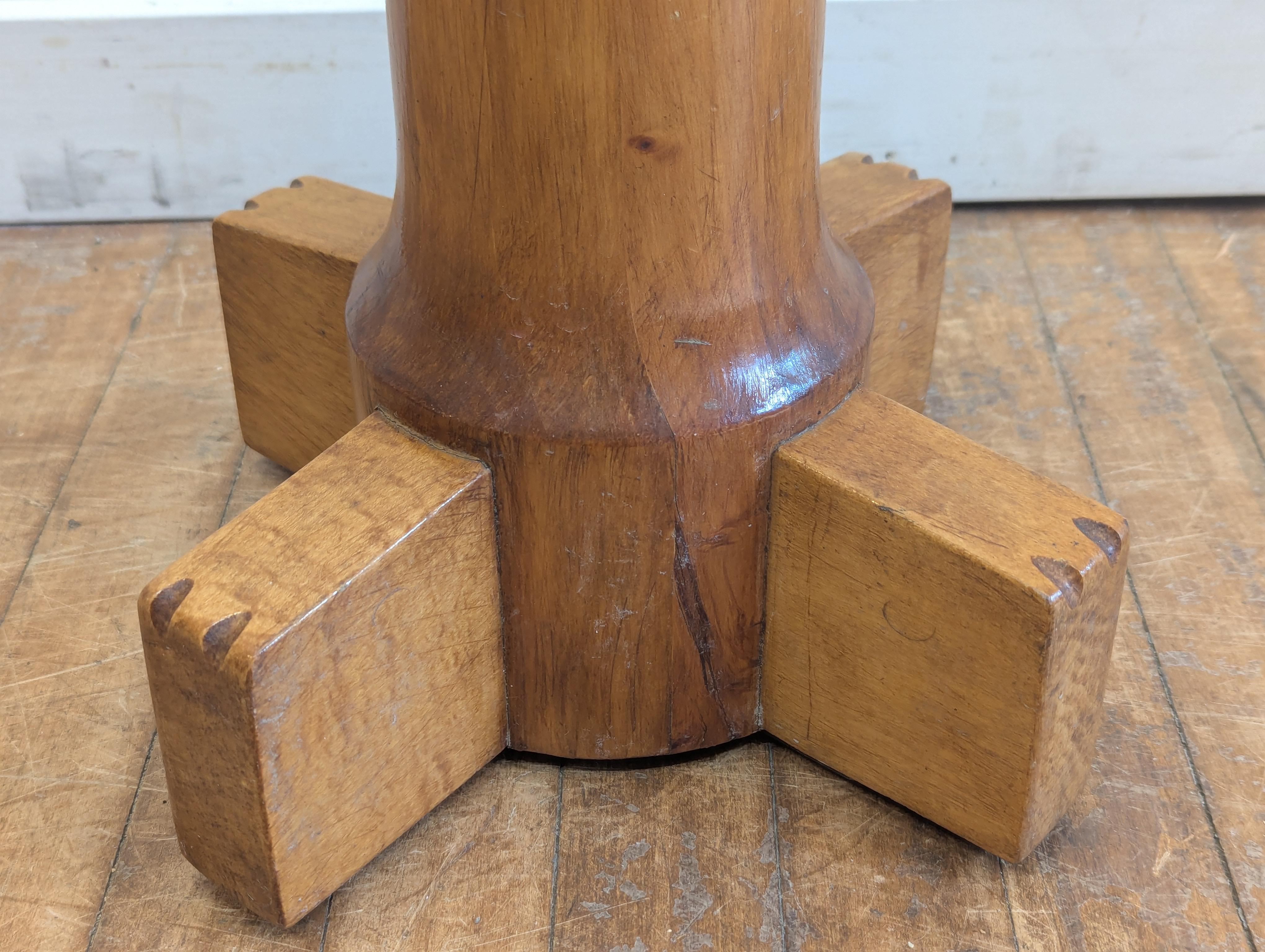 American Folk Art Pedestal Table 2