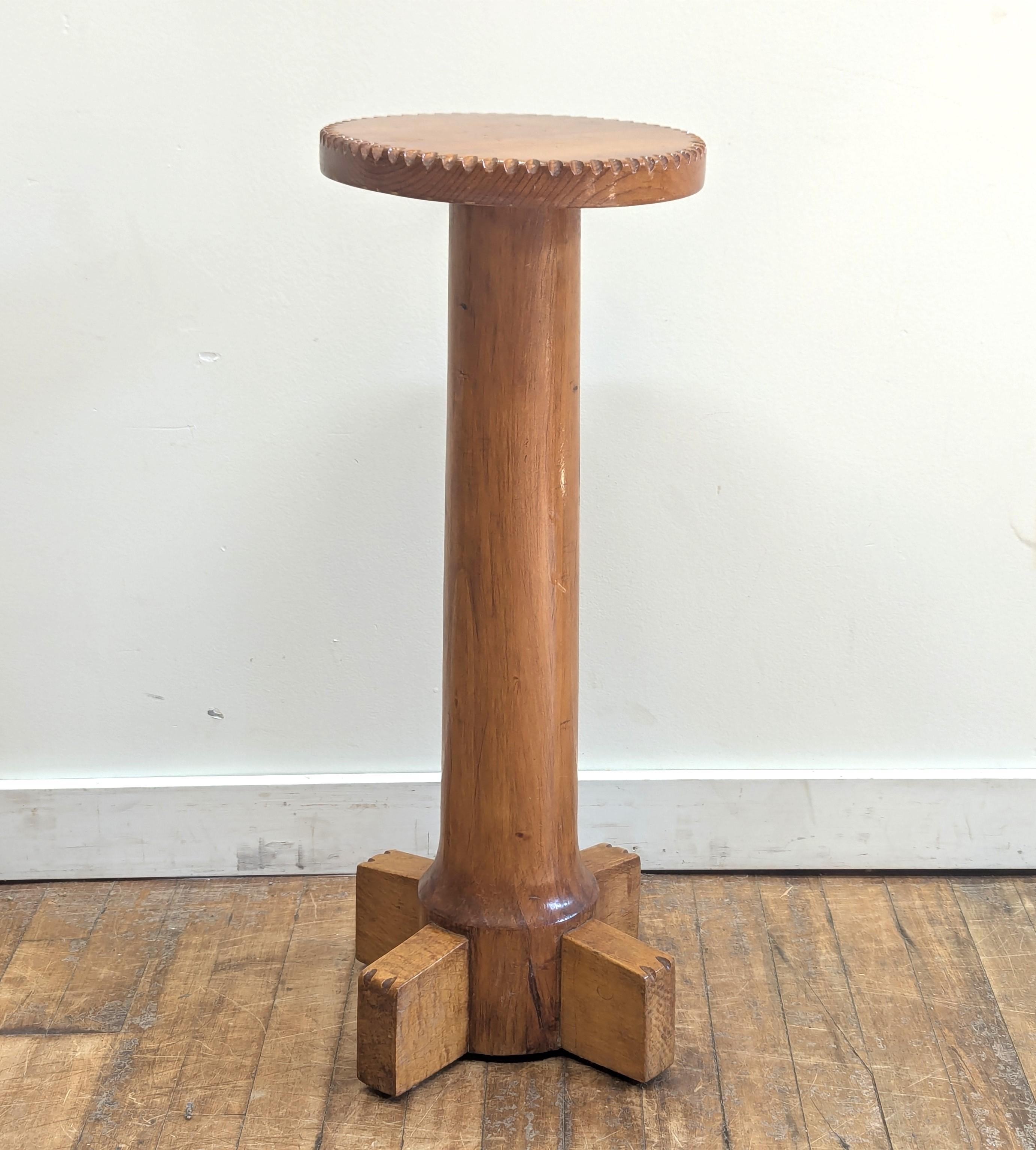 American Folk Art Pedestal Table For Sale 3