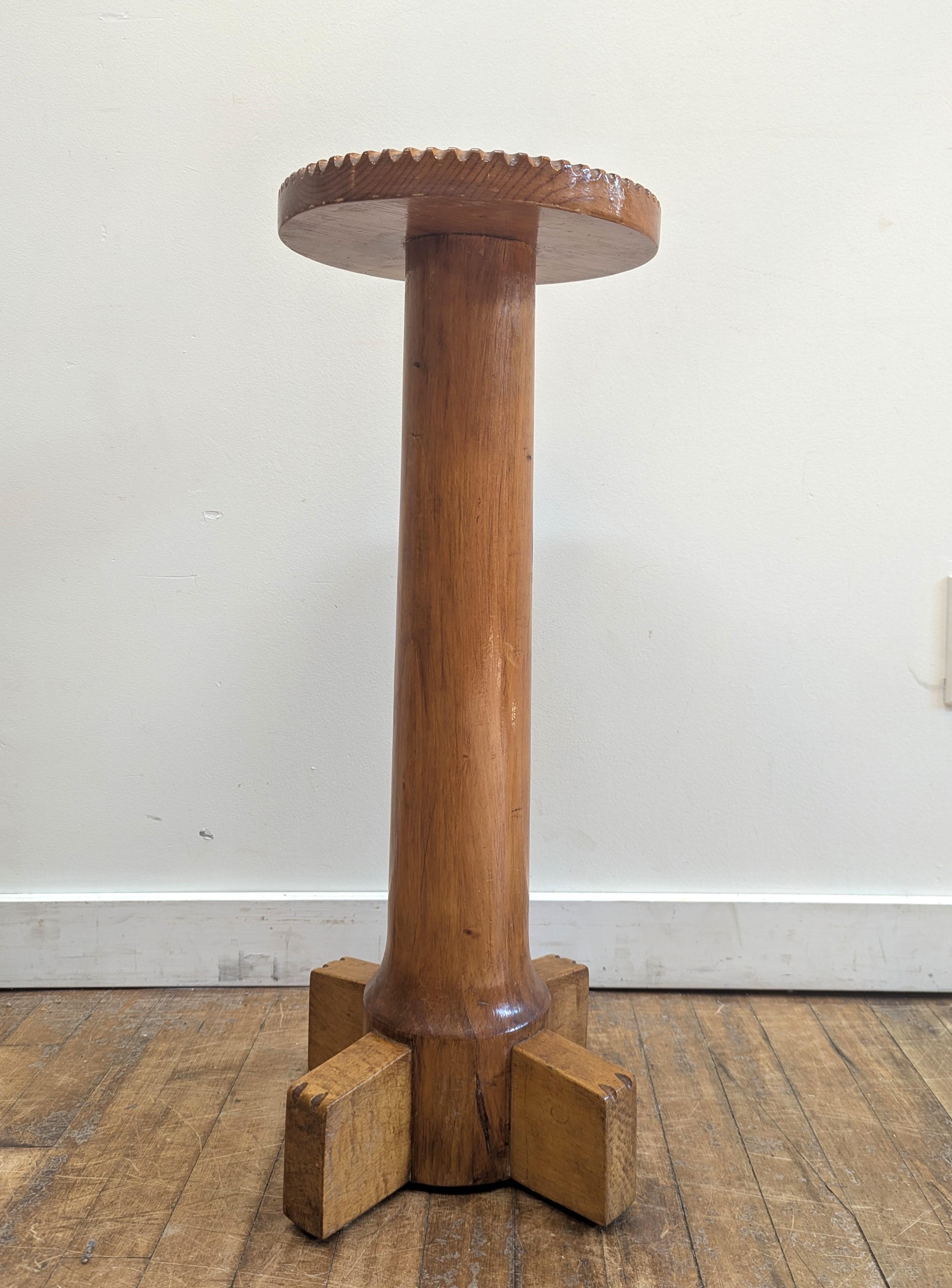American Folk Art Pedestal Table 4