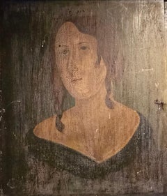 Ritratto di signora in arte popolare americana